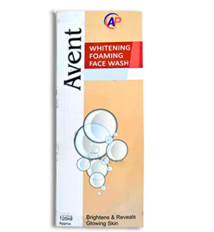Avent Whitening Foaming Face Wash 50ml – Brightening and cleansing foam face wash for clear, radiant, and soft skin