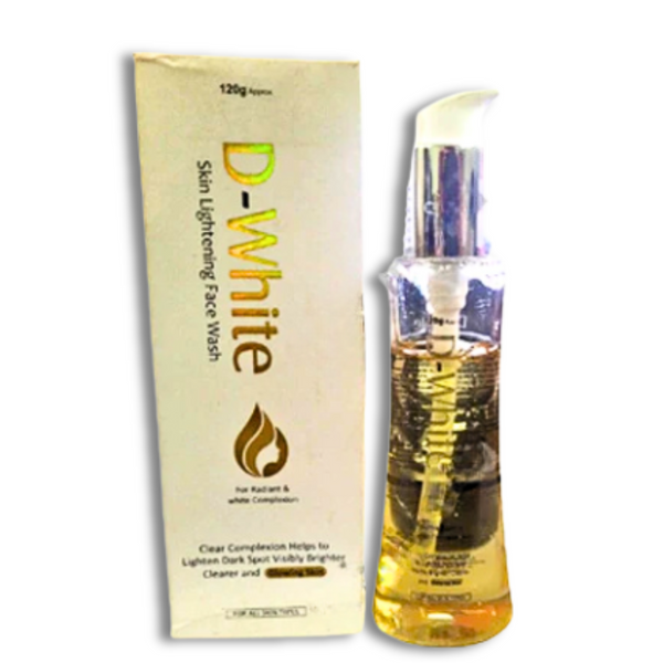 D-White Skin Lightening Face Wash 120g – Brightening and deep cleansing face wash for glowing, clear, and healthy skin