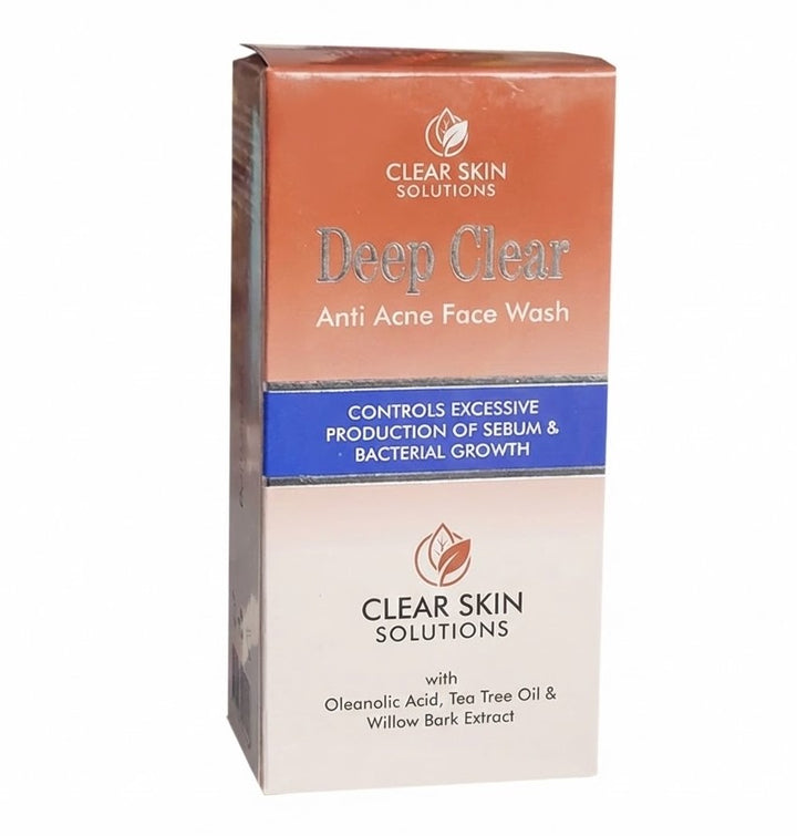 “Deep Clear Anti Acne Face Wash bottle for oily and acne-prone skin”