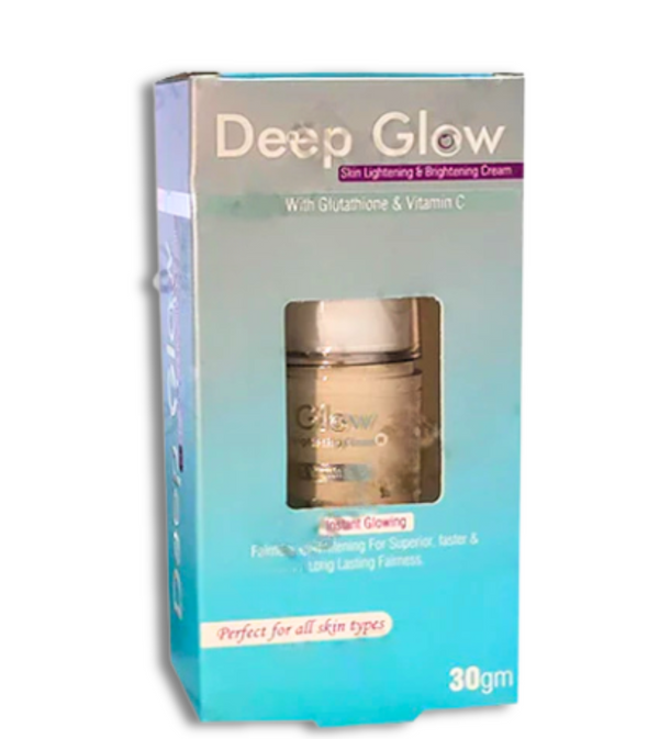 Deep Glow Skin Lightening & Brightening Cream 30gm – Glutathione brightening cream for clear, glowing, and even-toned skin