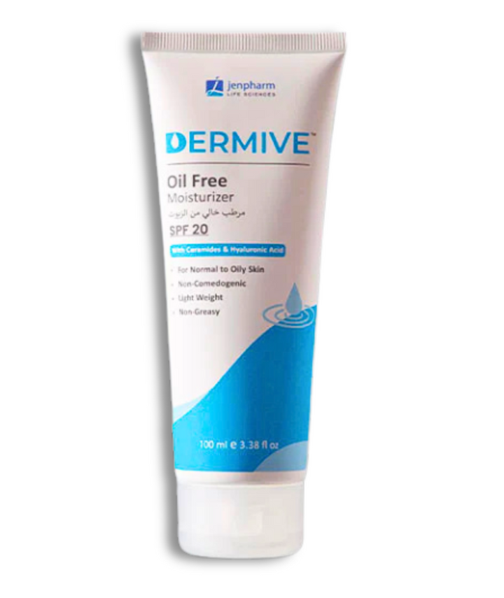 Dermive Oil-Free Moisturizer bottle for oily and acne-prone skin