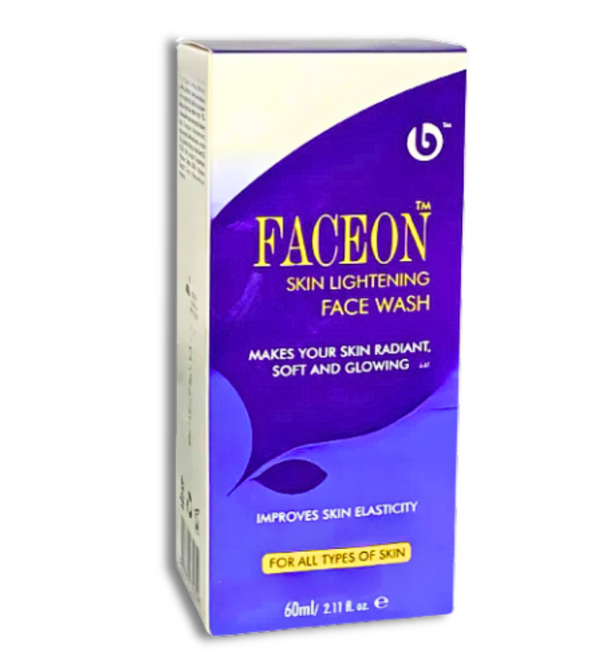 Faceon Skin Lightening Face Wash 60ml – Brightening and cleansing face wash for even-toned, radiant, and soft skin