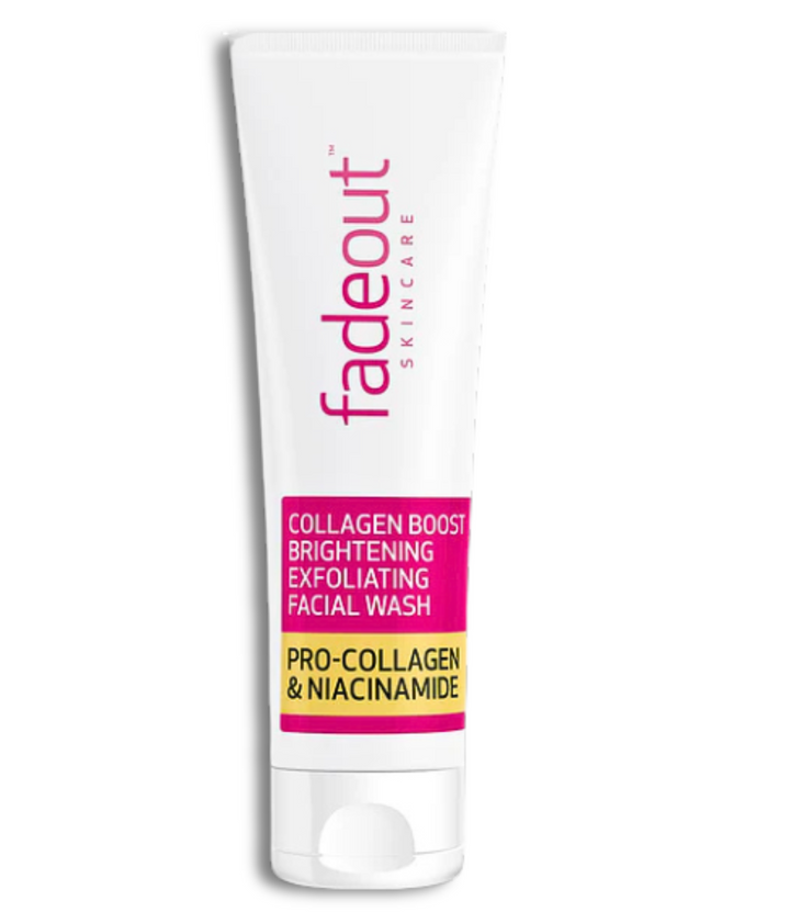 FadeOut Collagen Boost Whitening Exfoliating Facial Wash for glowing and firm skin