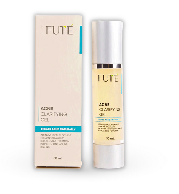 30ml bottle of Fute Acne Clarifying Gel against a white background
