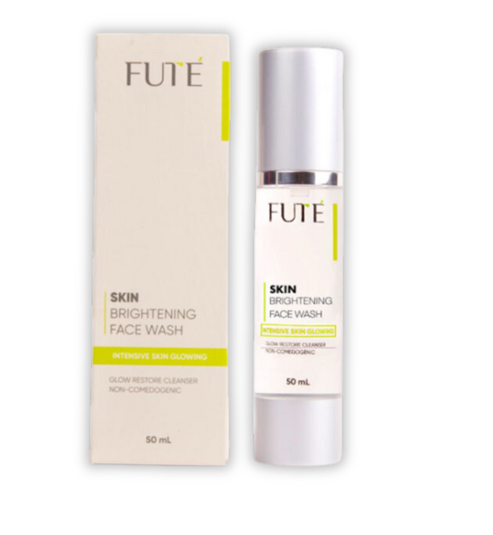 Fute Skin Brightening Face Wash 50ml bottle with Aloe Vera for a radiant complexion