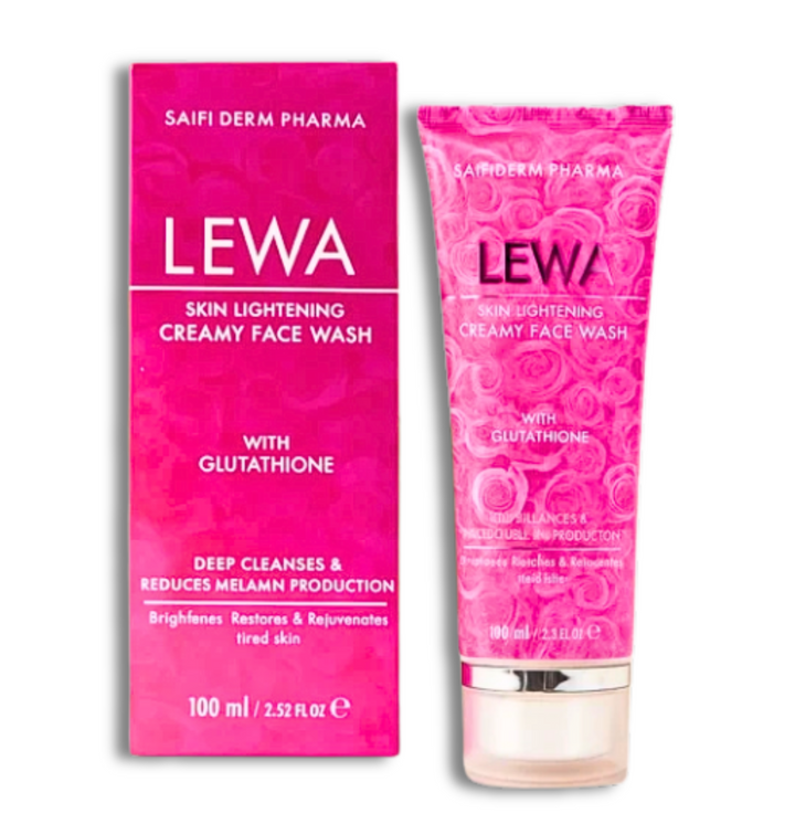 Lewa Skin Lightening Creamy Face Wash 100ml – Creamy brightening face wash for soft, clean, and glowing skin