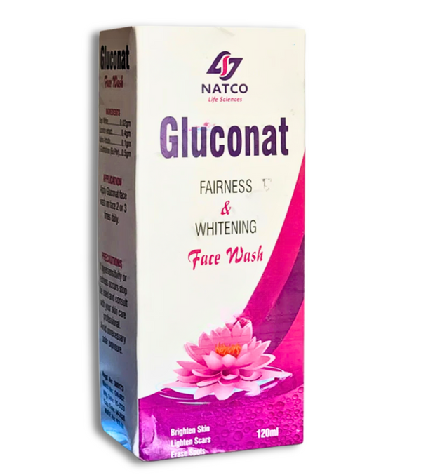 Gluconat Fairness & Whitening Face Wash for fair, bright, and glowing skin
