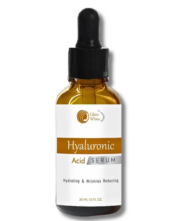 Gluta White Hyaluronic Acid Serum bottle for glowing and hydrated skin
