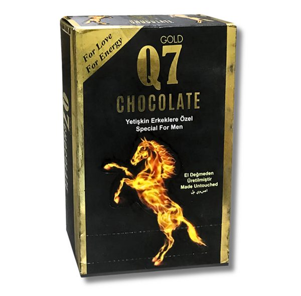 Gold Q 7 aphrodisiac chocolate for men with ginseng and epimedium extract 

