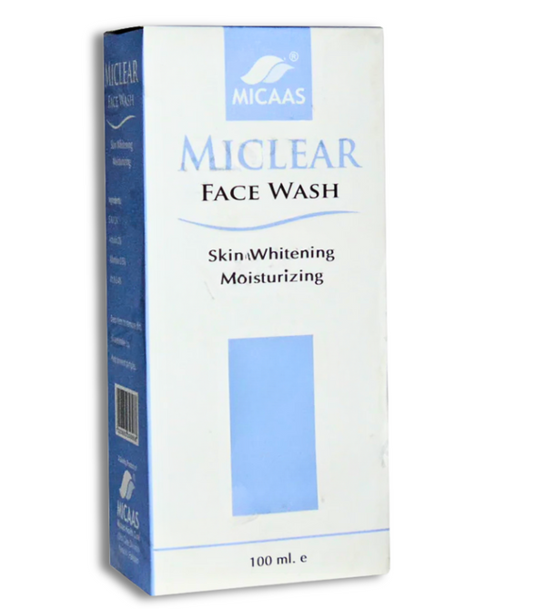 Miclear Face Wash 100ml – Brightening and cleansing face wash with Vitamin C and Glutathione for glowing, smooth, and clear skin