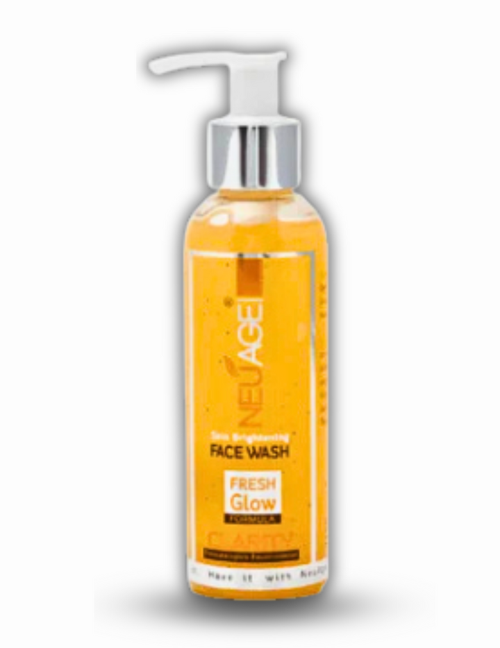  "Neuage Skin Brightening Facewash 150ml bottle, designed to brighten and even skin tone".