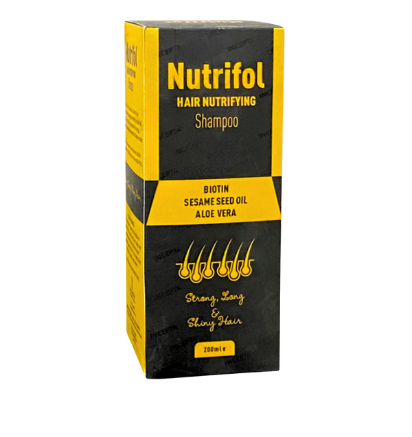 Nutrifol Hair Nutrifying Shampoo bottle, showing its label and packaging.