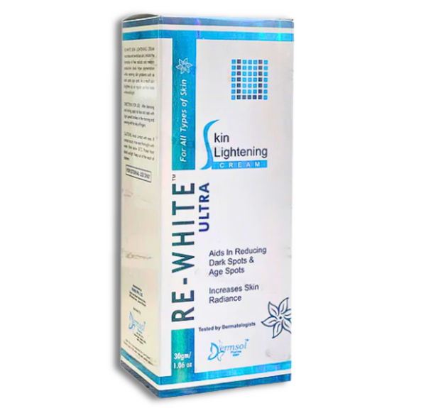 Re-White Ultra Skin Lightening Cream 30gm for bright, fair, and even-toned skin – reduces dark spots and pigmentation effectively.