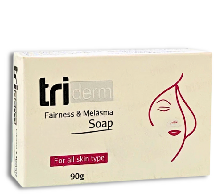Triderm Fairness & Melasma Soap 90gm – Skin Brightening & Pigmentation Control Bar