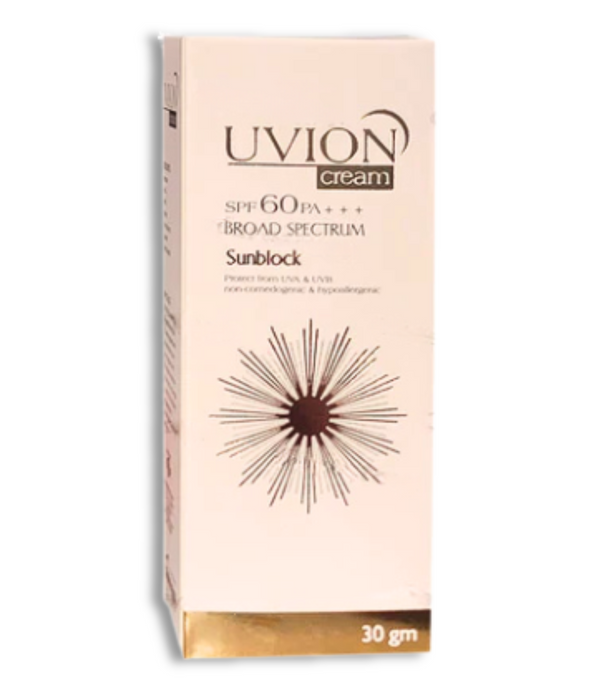 UVION Cream SPF60 Sunblock 30gm for UVA and UVB protection
